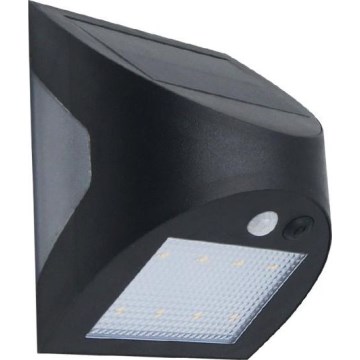 LED solcellsvägglampa med sensor LED/3W/3,7V 3000/4000K 1200 mAh IP54 svart