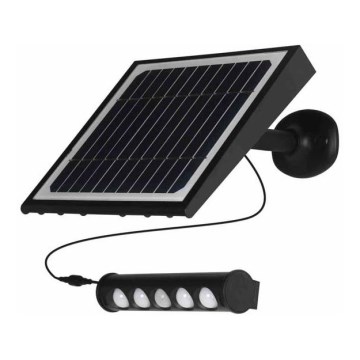 LED Solcellsvägglampa med sensor LED/8W/3,7V 4000 mAh 4000K IP65