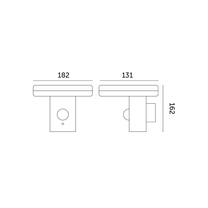 LED Solcellsvägglampa med sensor SOLARIS2 LED/5,5W/3,7V 4000K IP44 2600 mAh