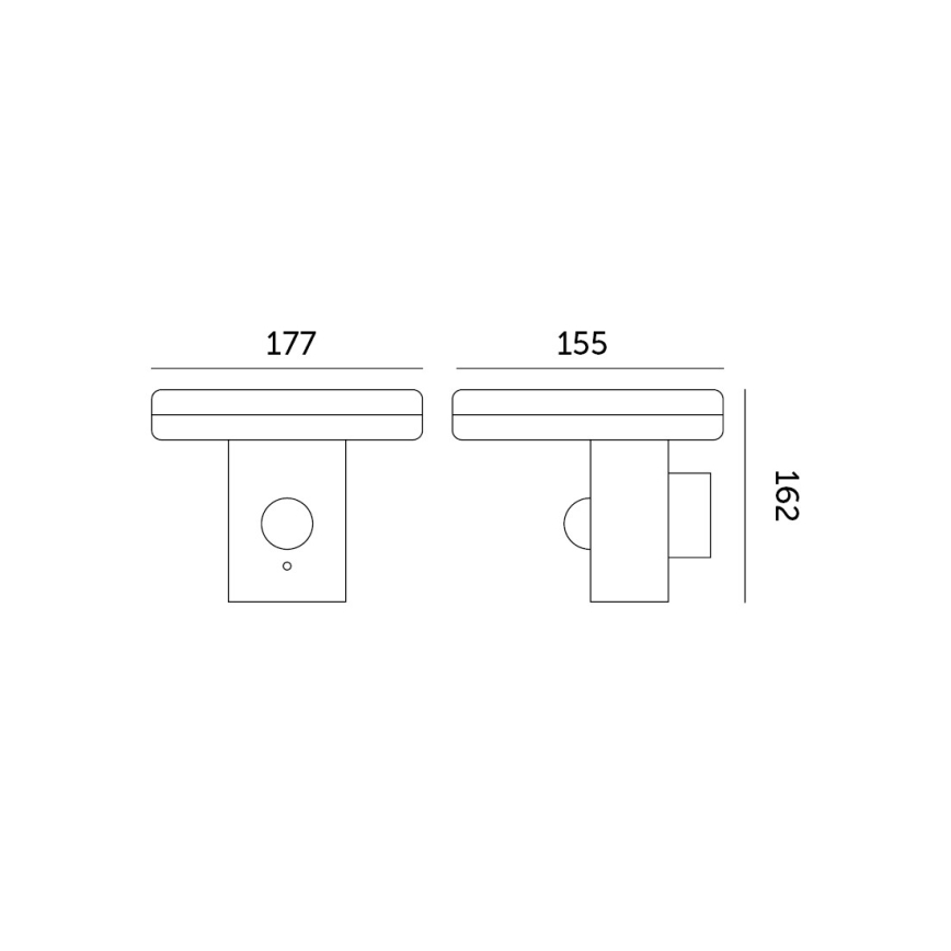 LED Solcellsvägglampa med sensor SOLARIS3 LED/5,5W/3,7V 4000K IP44 2600 mAh