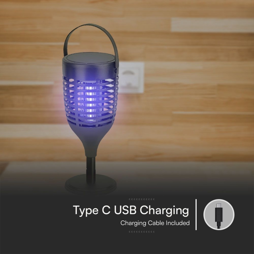 LED Solinsektszappare 3i1 LED/1,3W/3,7V IP24 20 mm 2200 mAh