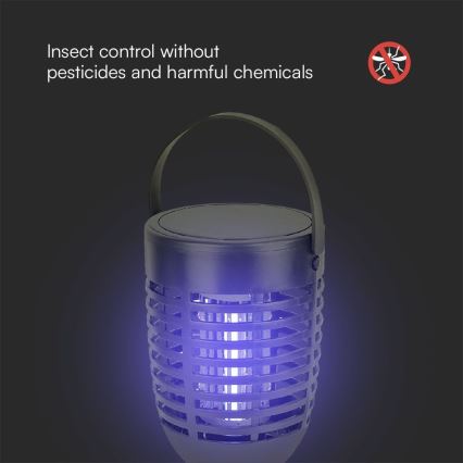 LED Solinsektszappare 3i1 LED/1,3W/3,7V IP24 20 mm 2200 mAh