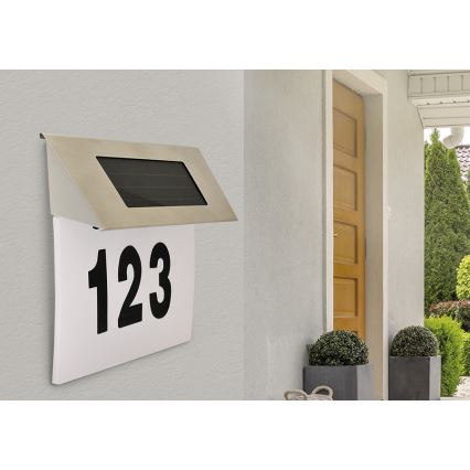 LED Sollampa husnummer 1,2V IP44