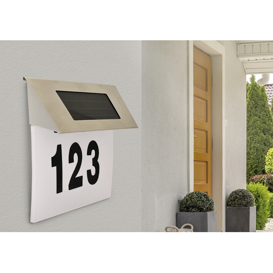 LED Sollampa husnummer 1,2V IP44