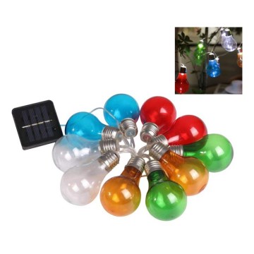 LED sollampa kedja PARTY 10xLED/1,2V IP44