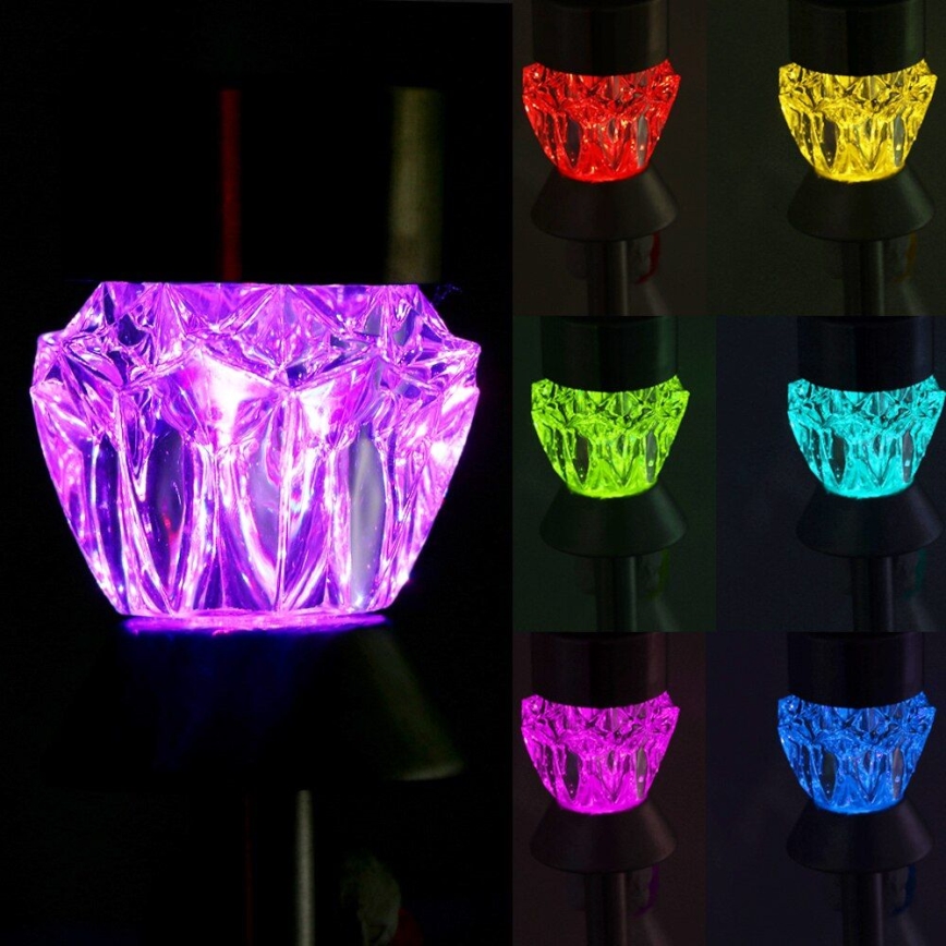LED sollampa Kristall 2xLED-RGB/0,02W/1xAAA matt krom
