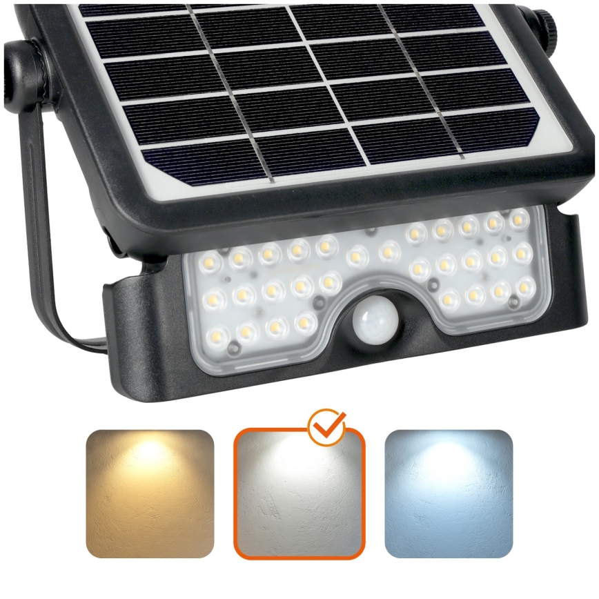 LED sollampa strålkastare med en sensor LED/5W/3,7V 4000K IP65