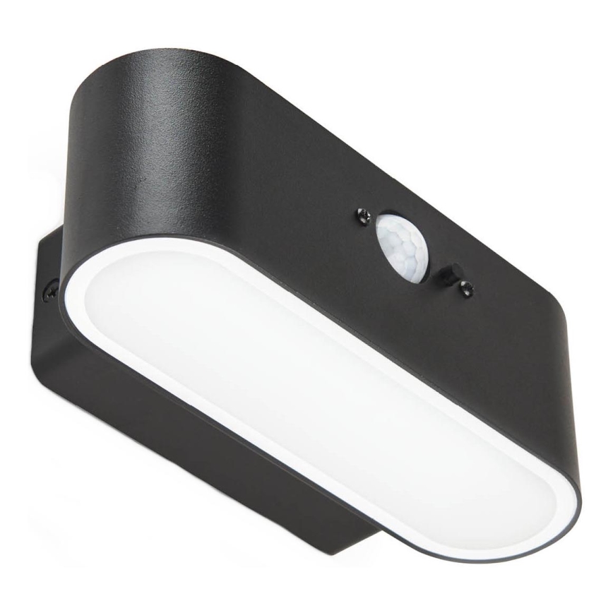 LED sollampa väggbelysning med en sensor SOLARIS2 LED/2,5W/3,7V 4000K IP44
