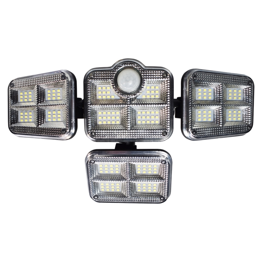 LED solcellsspot med rörelsesensor och skymningssensor LED/30W/3,7V 2400 mAh IP47 + fjärrkontroll