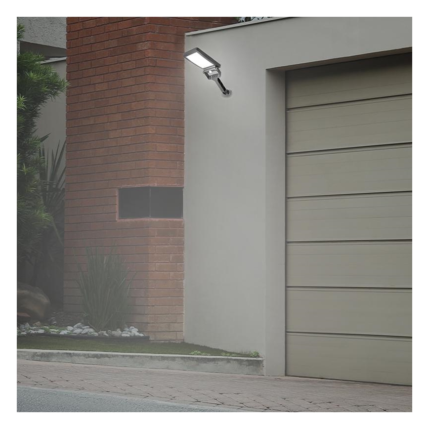 LED solcellsspot med sensor LED/5W/3,7V 4000K 1500 mAh IP54 svart