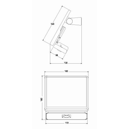 LED solcellsspot med sensor LED/8W/3,7V 2000 mAh IP54 svart