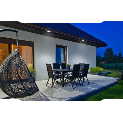 LED solcellsreflektor med rörelsesensor och skymningssensor NOCTIS LED/2W/1800 mAh 3,7V 6000K IP65