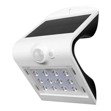 LED SolVägglampabelysning med sensor LED/1.5W/3,7V IP65 vit