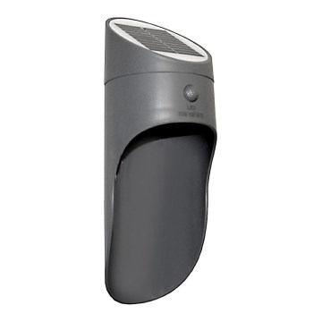 LED SolVägglampabelysning med sensor PALESA LED/1W/3,7V IP65 grå
