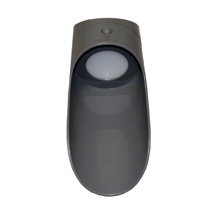 LED SolVägglampabelysning med sensor PALESA LED/1W/3,7V IP65 grå