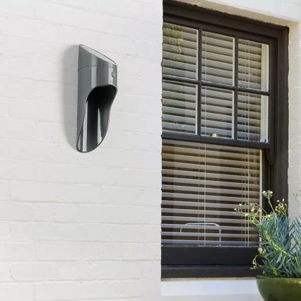 LED SolVägglampabelysning med sensor PALESA LED/1W/3,7V IP65 grå