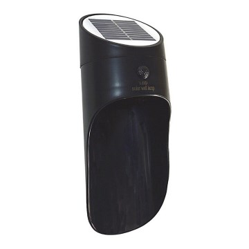 LED SolVägglampabelysning med sensor PALESA LED/1W/3,7V IP65 svart