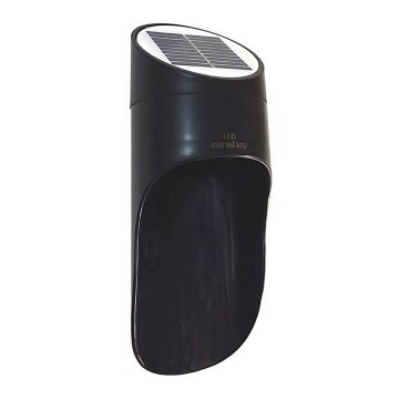 LED SolVägglampabelysning PALESA LED/1W/3,7V IP65 svart