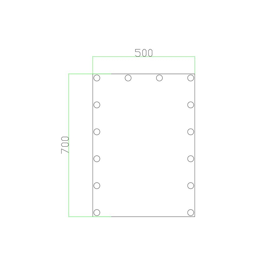 LED Spegel med belysning 14xLED/1W/230V 3000/4000/6000K 70x50 cm IP44