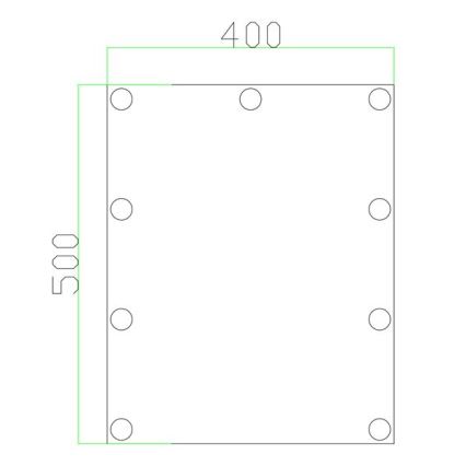 LED Spegel med belysning 9xLED/1W/230V 3000/4000/6000K 50x40 cm IP44