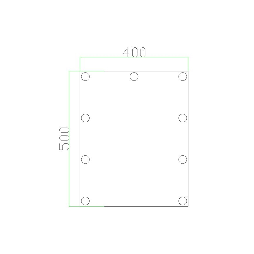 LED Spegel med belysning 9xLED/1W/230V 3000/4000/6000K 50x40 cm IP44
