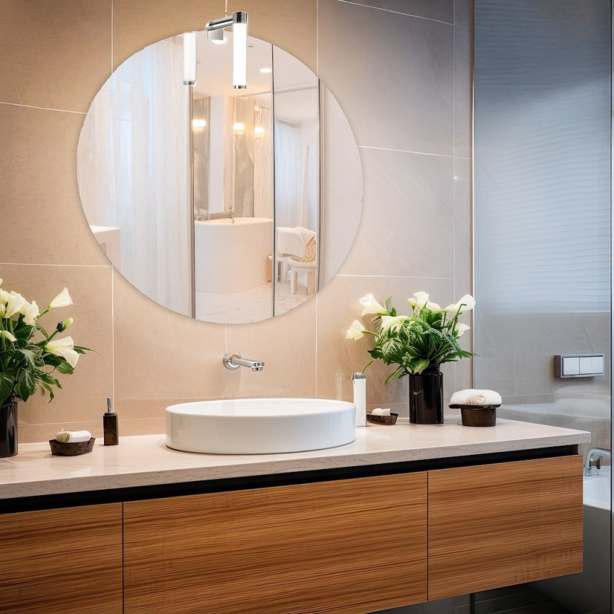 LED-spegelbelysning APA MINI LED/4W/230V IP44, blank krom