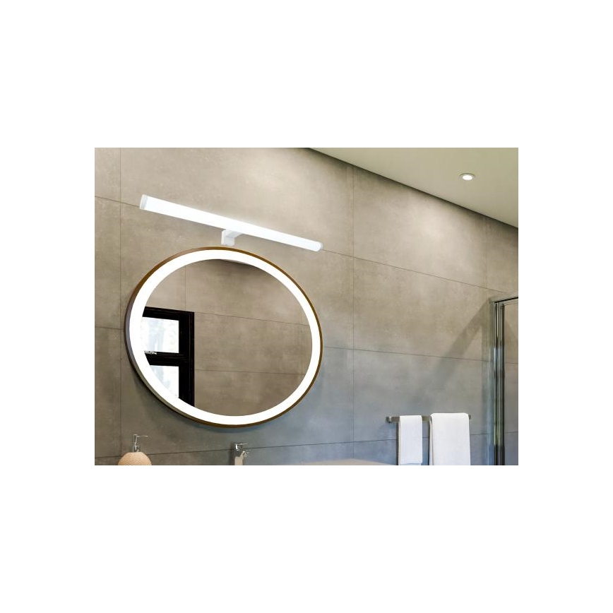 LED-spegelbelysning för badrum, 12 W, 230 V, 59,5 cm, IP44, vit