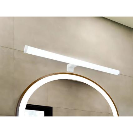LED-spegelbelysning för badrum, 12 W, 230 V, 59,5 cm, IP44, vit