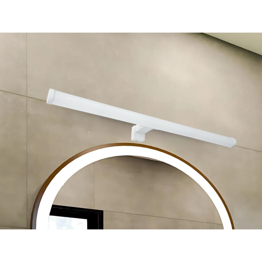 LED-spegelbelysning för badrum, 12 W, 230 V, 59,5 cm, IP44, vit