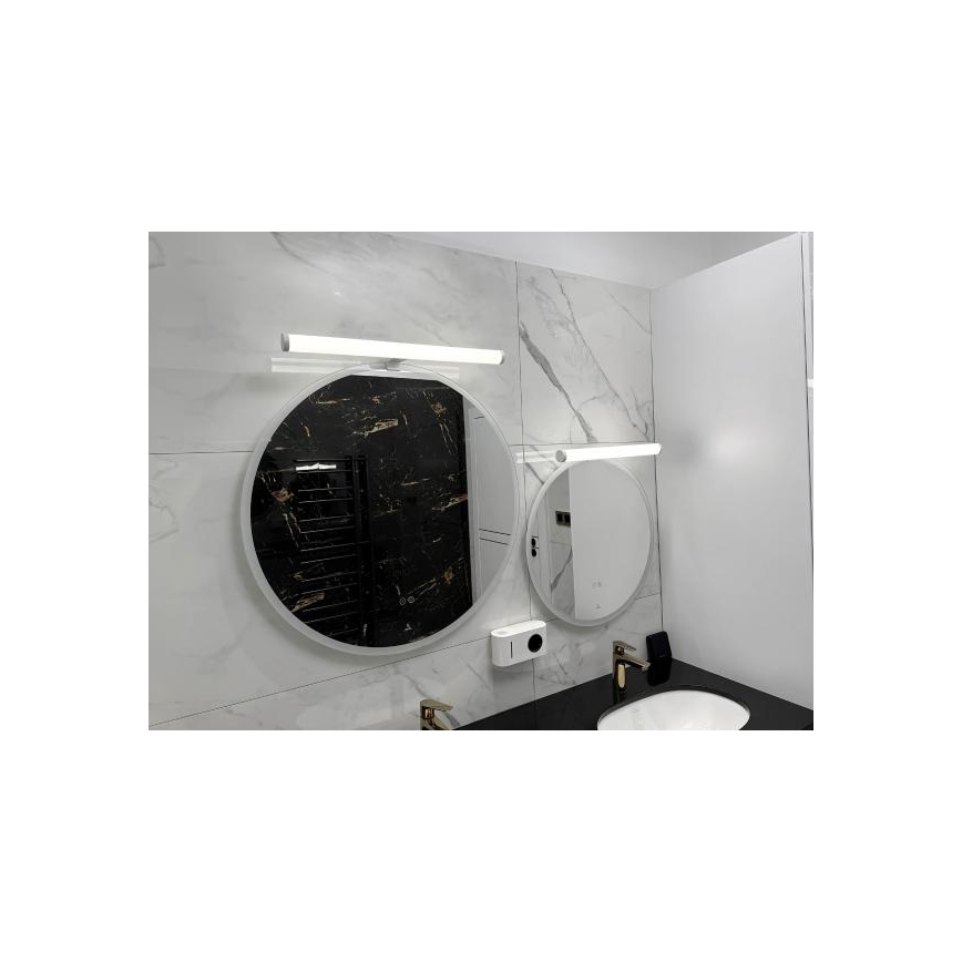 LED-spegelbelysning för badrum, 12 W, 230 V, 59,5 cm, IP44, vit