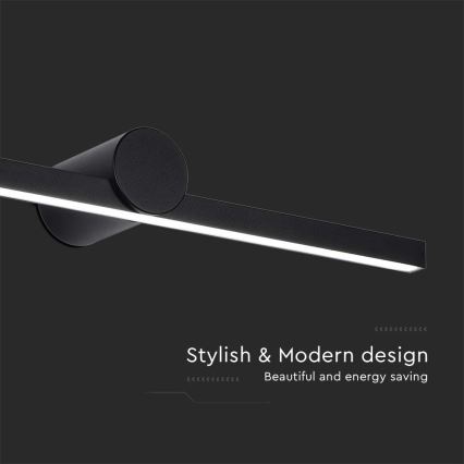 LED-spegelbelysning för badrum LED/10W/230V 3000K IP65 svart