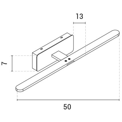 LED spegelbelysning LED/10W/230V 3000K satin