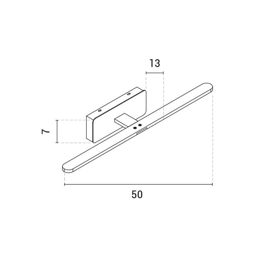 LED spegelbelysning LED/10W/230V 3000K satin