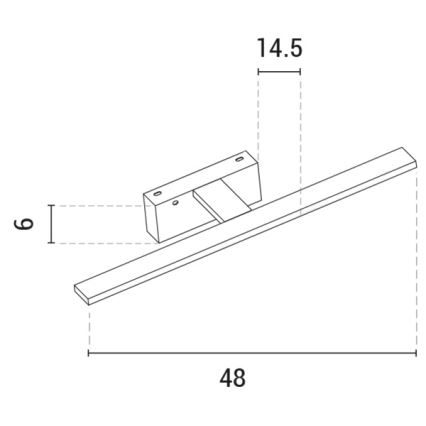 LED spegelbelysning LED/10W/230V 3000K skinande krom