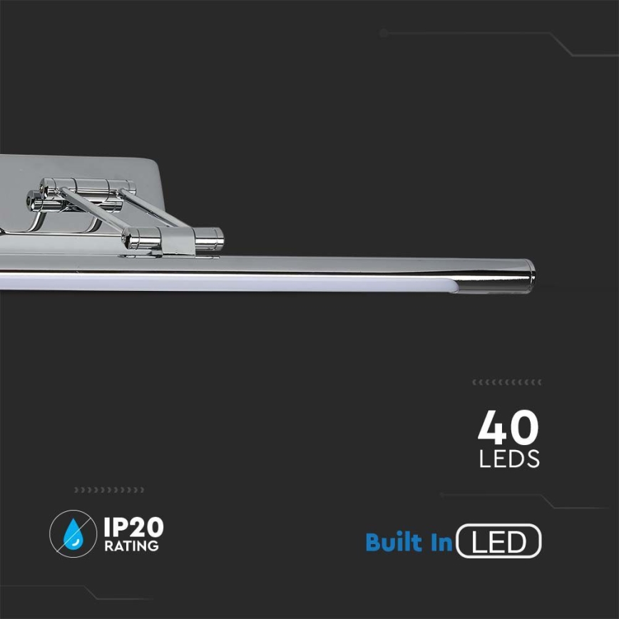 LED spegelbelysning LED/9W/230V 3000K 50cm skinande krom