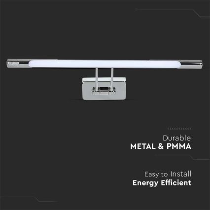 LED spegelbelysning LED/9W/230V 3000K 50cm skinande krom