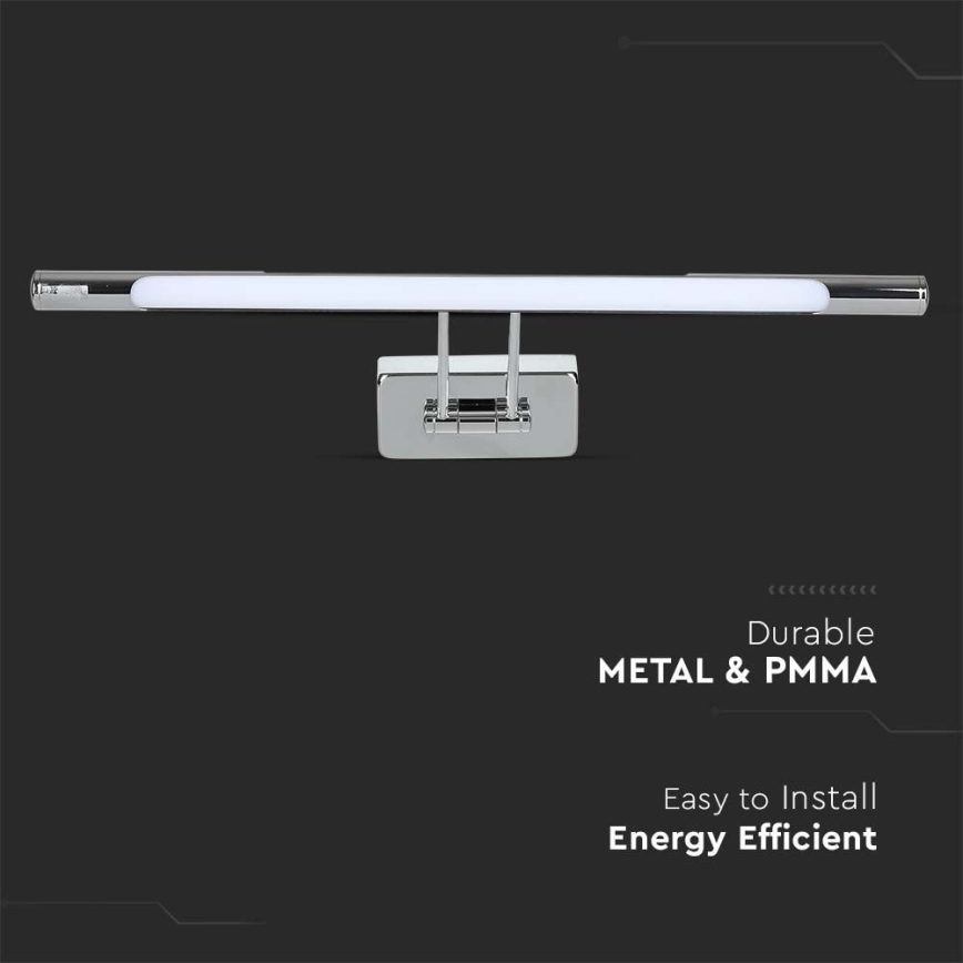 LED spegelbelysning LED/9W/230V 3000K 50cm skinande krom