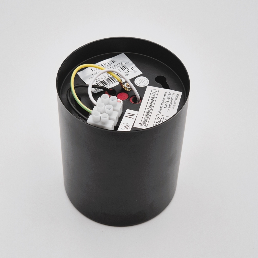 LED Spotlampa TACO 1xE27/15W/230V svart
