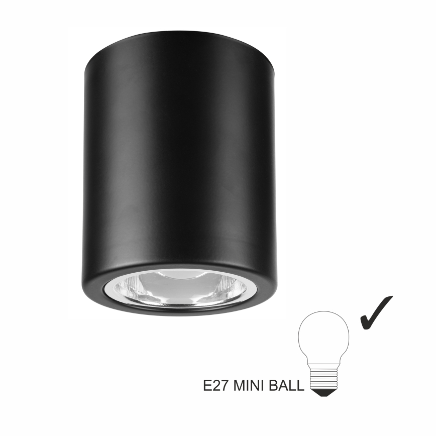 LED Spotlampa TACO 1xE27/15W/230V svart