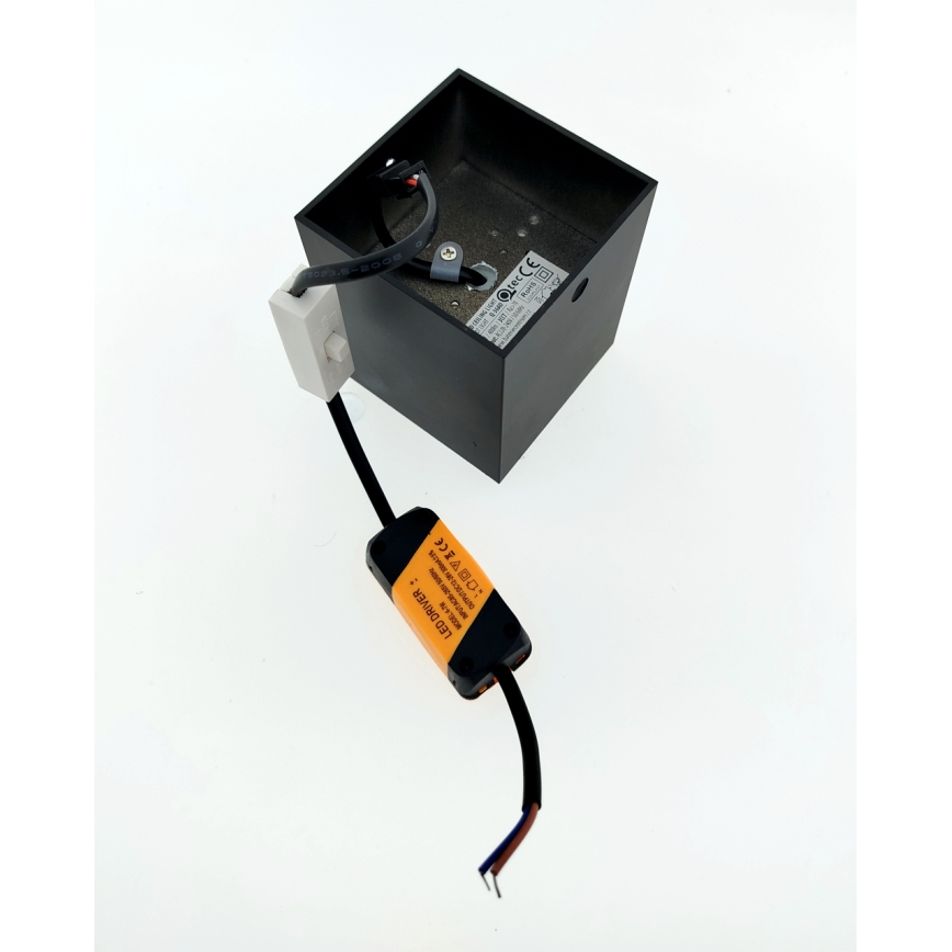 LED-spotlampa 5W/230V 3000/4000/6400K 7,5x7,5 cm svart