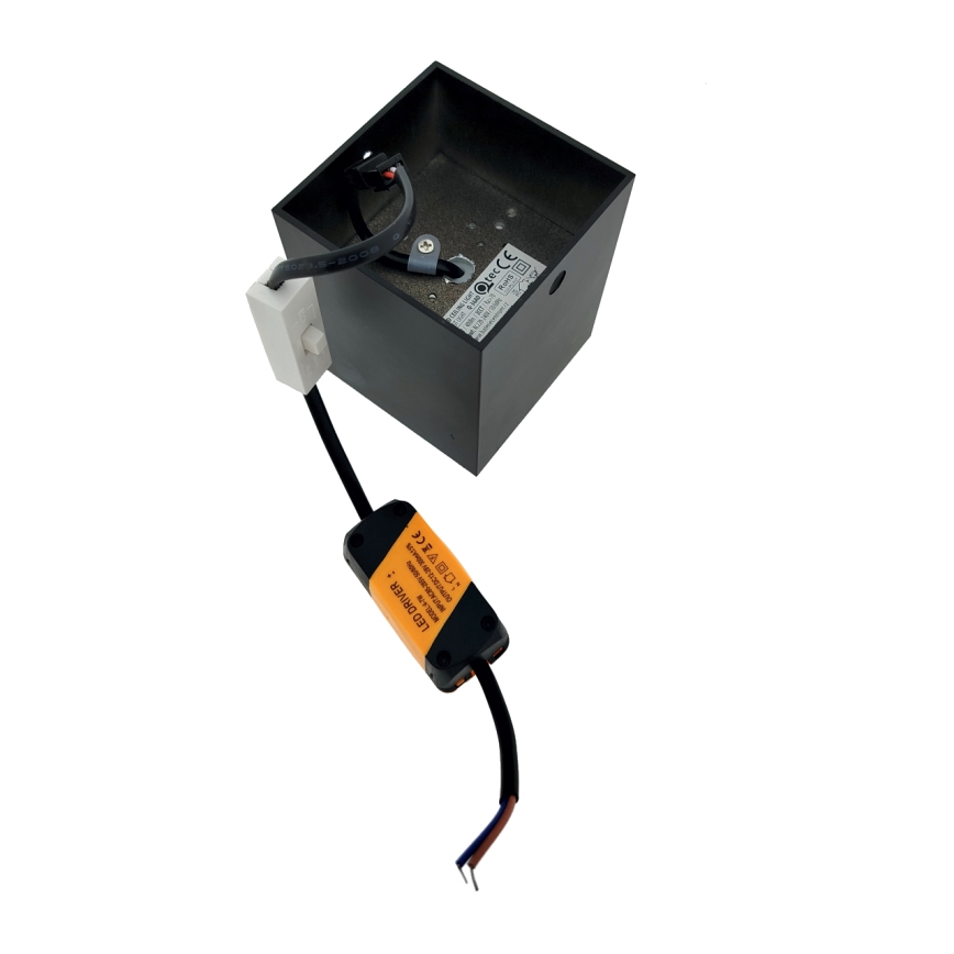 LED-spotlampa 5W/230V 3000/4000/6400K 7,5x7,5 cm svart