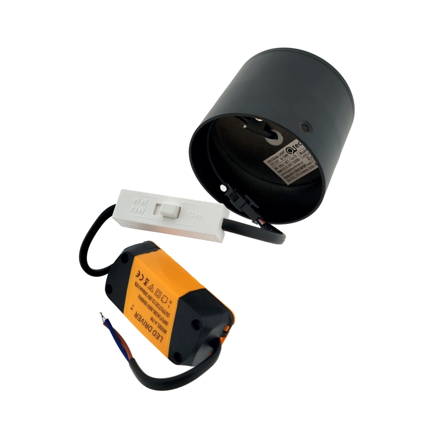 LED-spotlampa LED/5W/230V 3000/4000/6400K Ø 7,5 cm svart