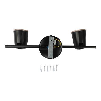LED spotlight 2xLED/5W/230V 3000K svart