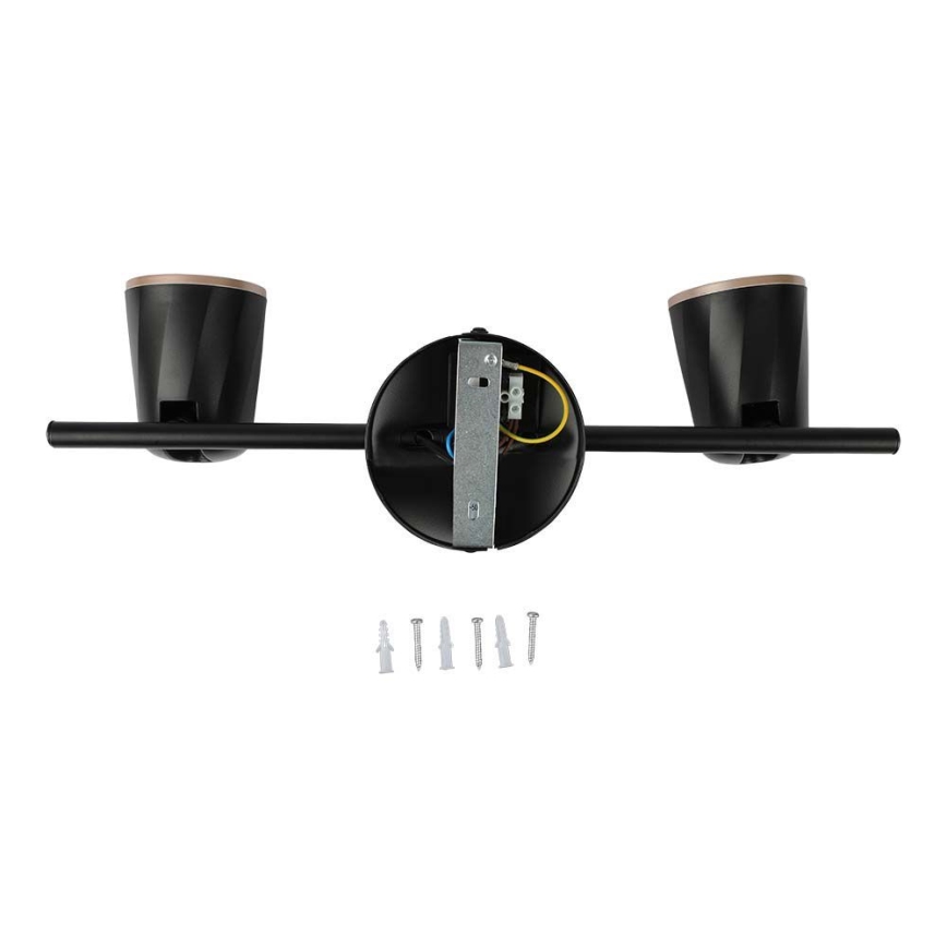 LED spotlight 2xLED/5W/230V 3000K svart