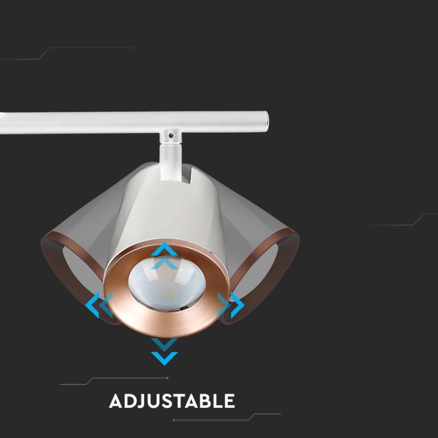 LED spotlight 2xLED/5W/230V 3000K vit