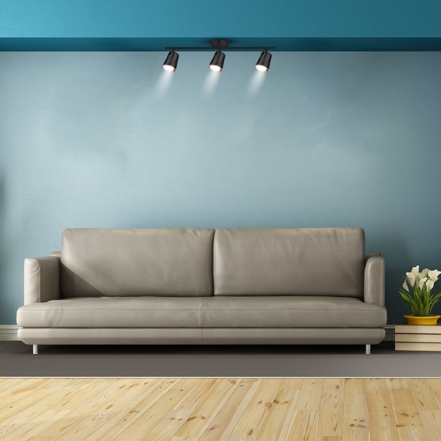 LED spotlight 3xLED/5W/230V 4000K svart