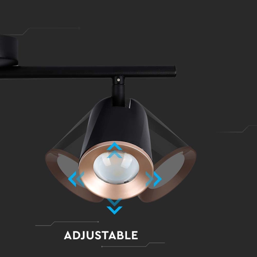 LED spotlight 3xLED/5W/230V 4000K svart