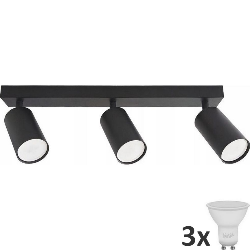 LED spotlight ANGIE 3xGU10/6W/230V svart