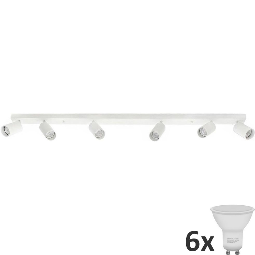 LED spotlight ANGIE 6xGU10/6W/230V vit