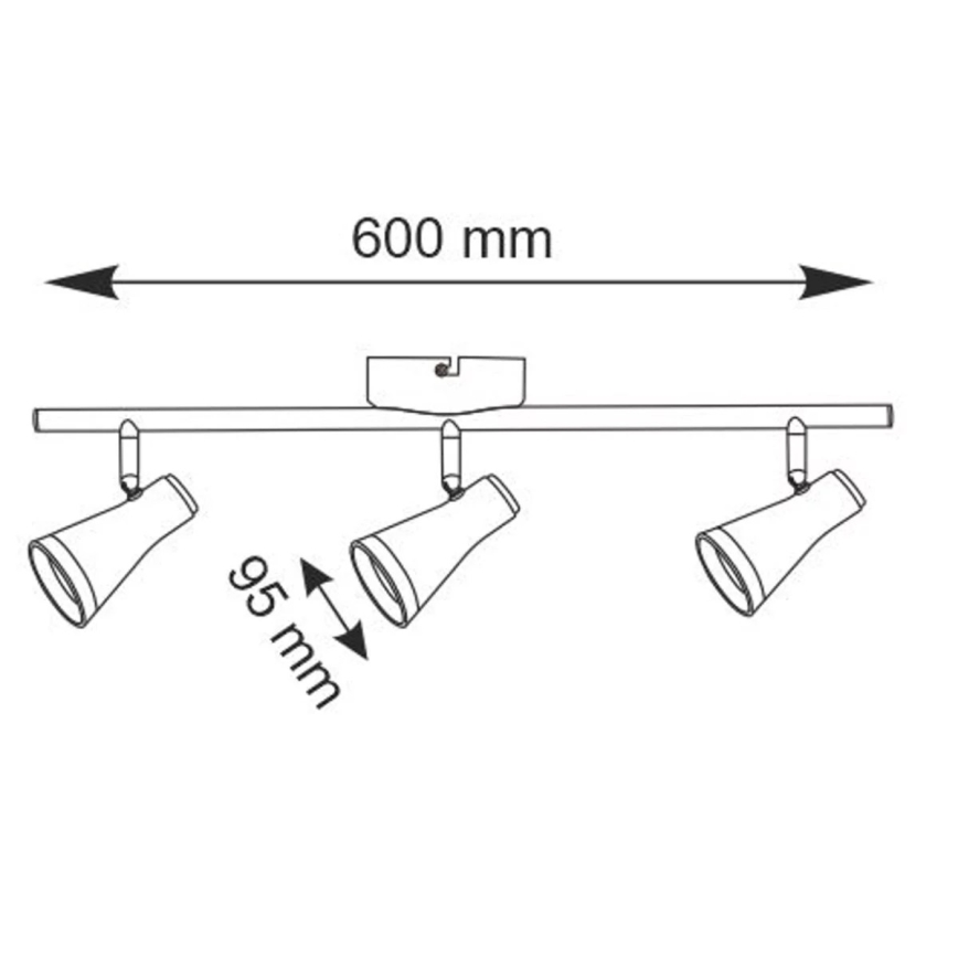 LED spotlight  BERG 3xLED/4,2W/230V svart